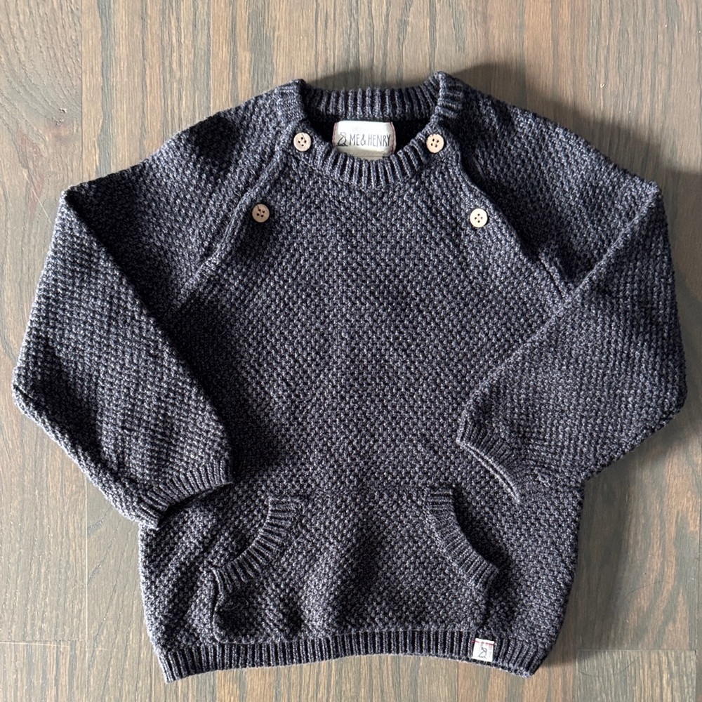 Me & Henry Morrison Charcoal Sweater | 18-24M
